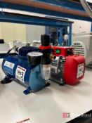 Paasch D500SR Air Compressor, (1) Pfeiffer MVP 015-2 Vacuum Pump