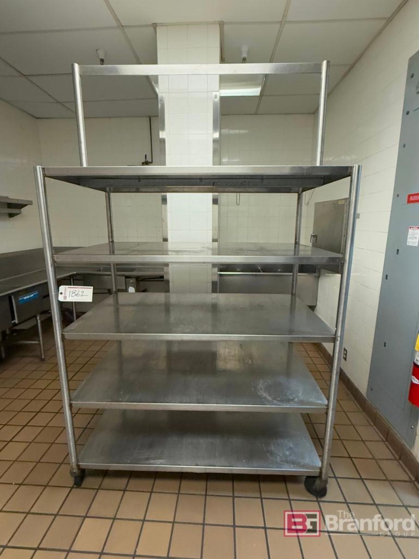 Stainless Steel Commercial Food Storage Rack; 4' Wide, Located: Cafeteria