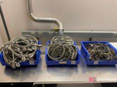 Lot (3) Totes of Assorted Cabling; (2) Totes contain-HP 10833 Cables