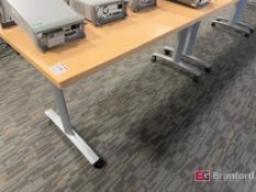 (6) 5' Long Gunlocke Tables on Casters