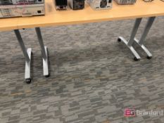 (5) 5' Long Gunlocke Tables on Casters
