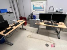 Lot (2) Gunlocke 5' Wood Laminate Work Tables