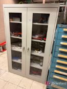 (2) Global Industrial Metal Storage Cabinets w/ Contents