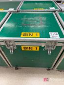 Lot (2) Boxes on Casters w/ Bins (BIN 1 & BIN 2)