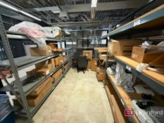 Lot consisting of (5) Industrial Storage Racks w/ Contents