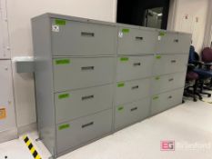 Lot (3) Metal Filing Cabinets w/ Contents