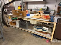 J.M. MFG 9' Industrial Work Table/(2) Vises/Kennedy Tool Box w/ Contents