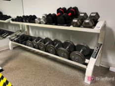 Maxicam 2-Tier Dumbbell Rack w/ dumbbell set