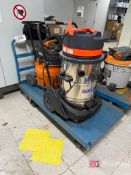 Lot (2) Shop Vacuums on Push Cart