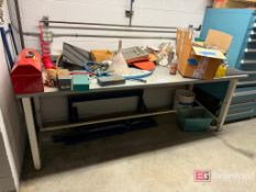 7' Wide J.M. MFG Industrial Work Table w/ Contents