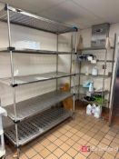 (1) Stainless Steel 8' Tal Commercial Rack. (1) Stainless Steel Metro Rack