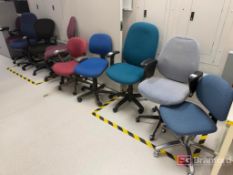 Lot (9) Assorted Work Chairs on Casters