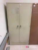 Metal Storage Cabinet w/ Contents