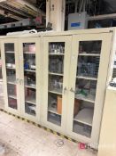 (2) Global Industrial Metal Storage Cabinets w/ Contents