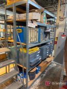 Lot (2) Industrial Storage Racks w/ Assorted Parts Bins