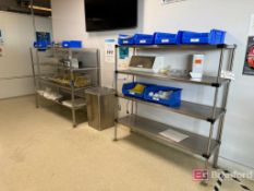 Lot consisting of (5) Stainless Steel Racks w/ contents