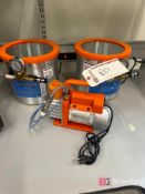 Glass Vac Vacuum Pump Model: RS-1 w/ (2) Glass Vac Cylinders