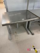 BostonTec Stainless Steel Electric Adjustable Height Workbench