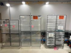 Lot (3) Microtech Desiccant Storage Cabinets w/ 4 Doors