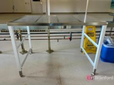 (2) 4' Long Terra Universal Stainless Steel Work Tables