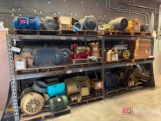 Lot consisting of (33) Assorted Motors on Pallet Racking