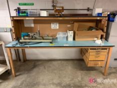 7' Wide J.M. MFG Industrial Work Table w/ Contents