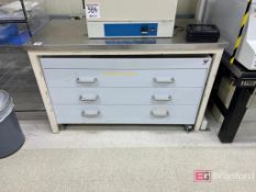 Stainless Steel Work Table w/ Under Table (3) Door Storage Cabinet