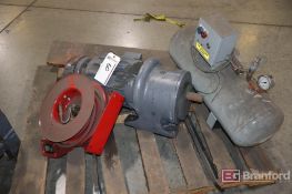 Lot of Air Tank, Air Hose Reel, Crofts 3-HP Motor