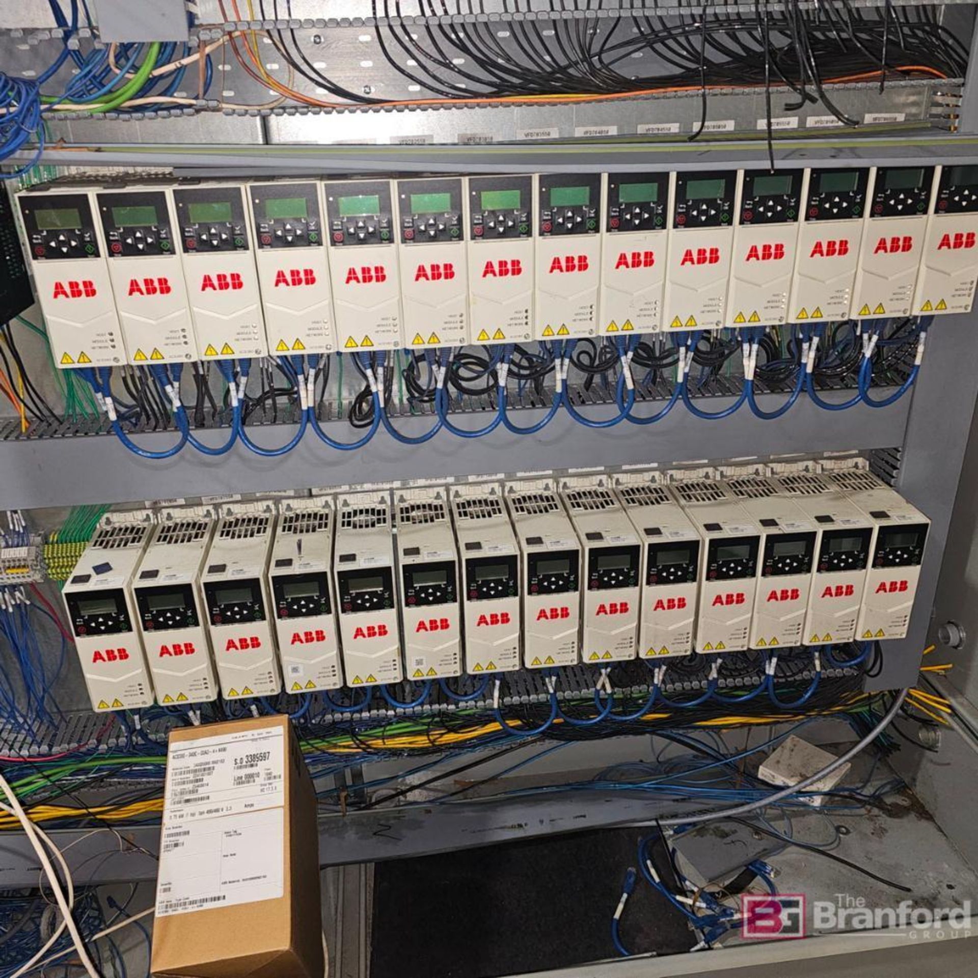 Electrical Control Panel, w/ (29) ABB Controllers ACS 380, 92 H x 24