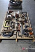 Pallet Lot of Clamps, Various Styles & Sizes