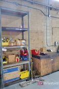 Large Cabinet & Industrial Shelving Unit w/ Contents