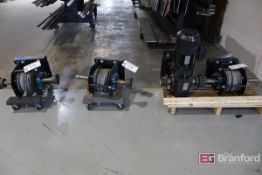 (3) Steel Cable Winches w/ One Gear Motor & Drive
