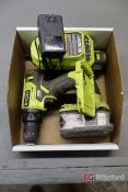 Lot Box of Ryobi P235A Screwgun, P215VN Hammer Drill