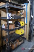 Industrial Shelving Unit, 2-Drawer Lateral Cabinet w/ Contents