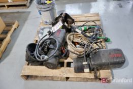 (2) Coffing 1-Ton Electric Chain Hoists/Trolly/Electric Chain Hoist