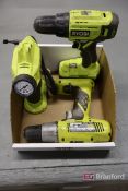 Lox Box of Ryobi P215 13mm Hammer Drill, P205G 10mm Hammer Drill