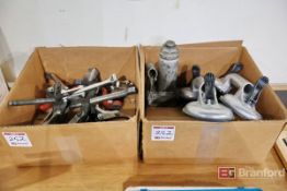 Box Lot of Gear Pullers, Bottle Jack & Suction Cup Lifters