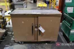 Knaack 2-Door Castered Cabinet / Job Box w/ Small Part Bins and Contents