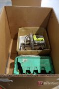 Pallet Lot of Ryobi Miter Saw, Coleman Corp Portable Outlets, etc