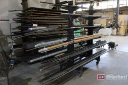 Lyon Double Sided Castered Cantilever Material Rack w/ Contents