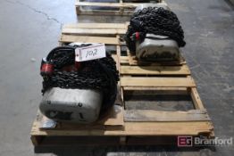 Pallet Lot of (2) CM Loadstar 1-Ton Electric Chain Hoists