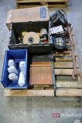 Pallet Lot of Uline Poly Tubing, Powder, Paper Cutter & Lights