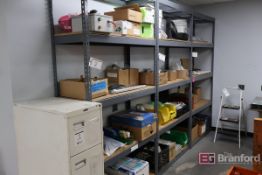 (3) Industrial Shelving Units, File Cabinet, etc