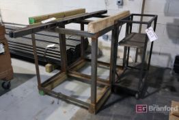 (3) Custom Steel Racks, (5) Large Levels