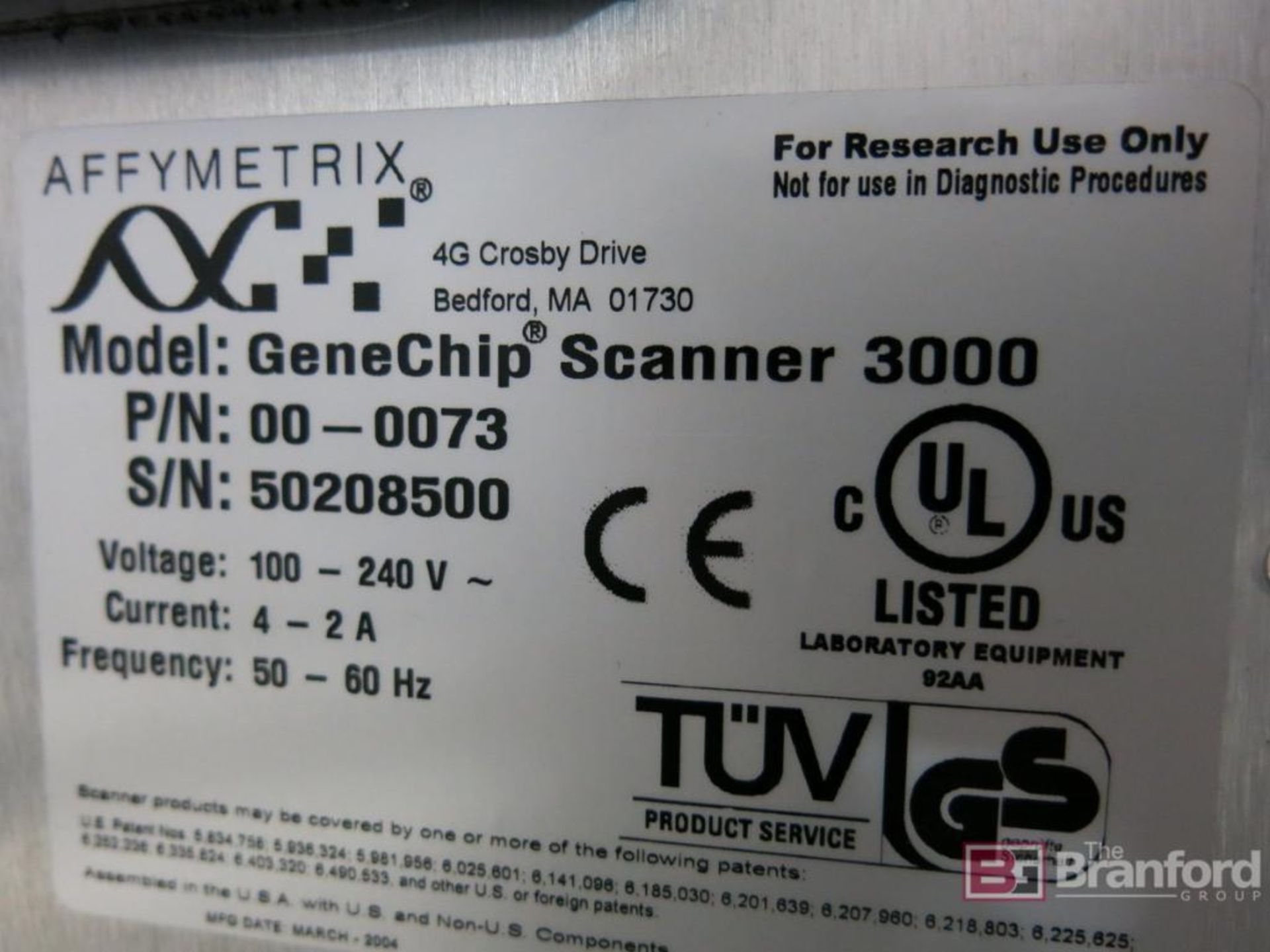 Affymetrix Gene Chip Scanner 3000; w/ Affymetrix Autoloader - Image 3 of 4