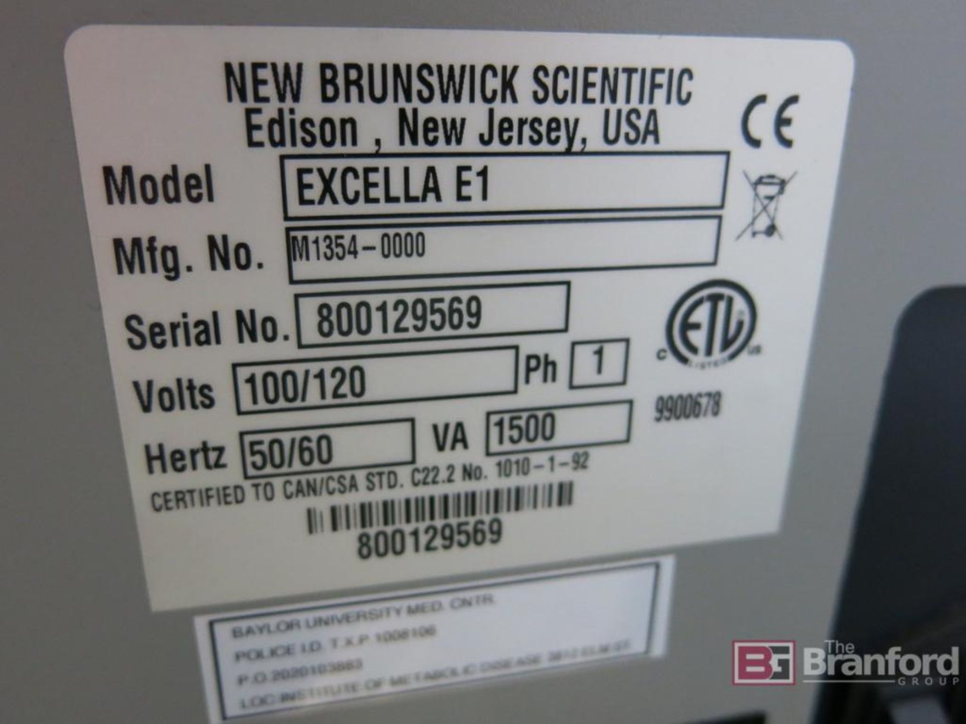 New Brunswick Scientific Excella E1 Platform Shaker - Image 3 of 6