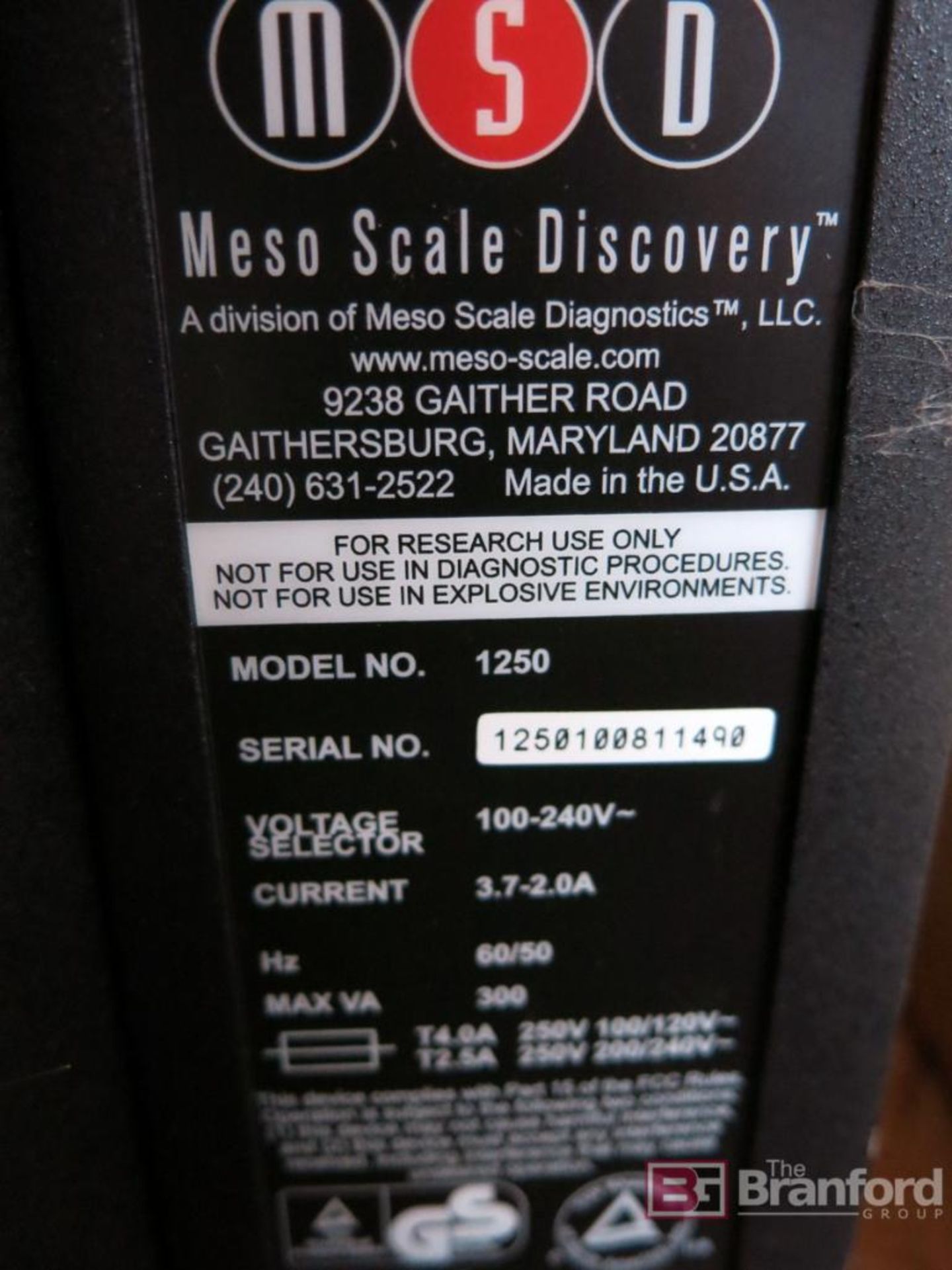 Meso Scale Discovery (MSD) Model 1250 Sector Imager - Image 8 of 8