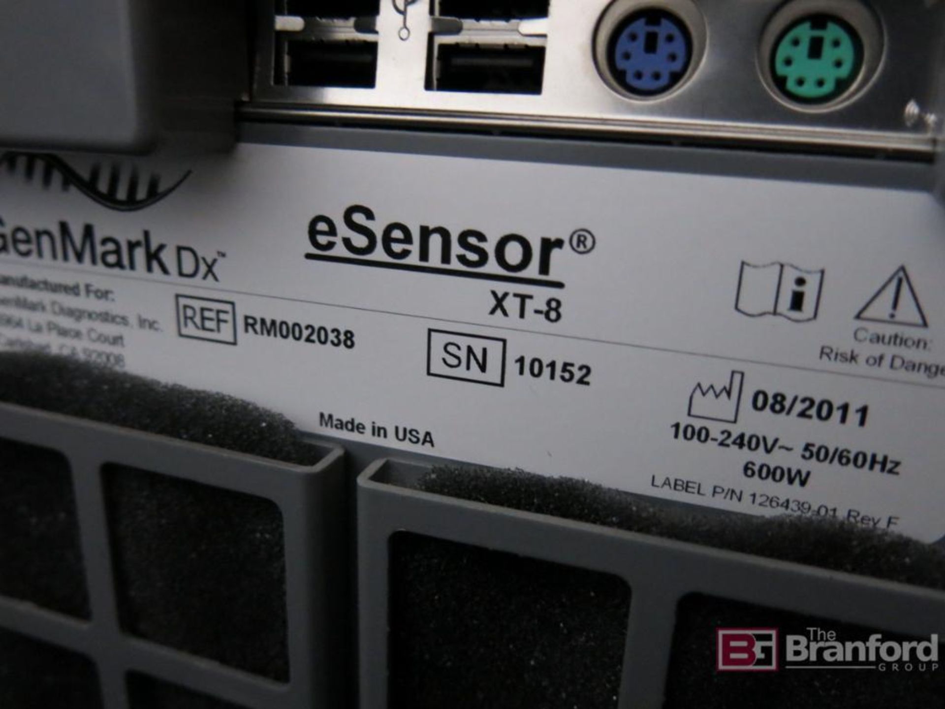 Genmark DX, (1) E Sensor XT8 w/ (24) Stations, POC Analyzer, s/n 10152 - Image 4 of 6