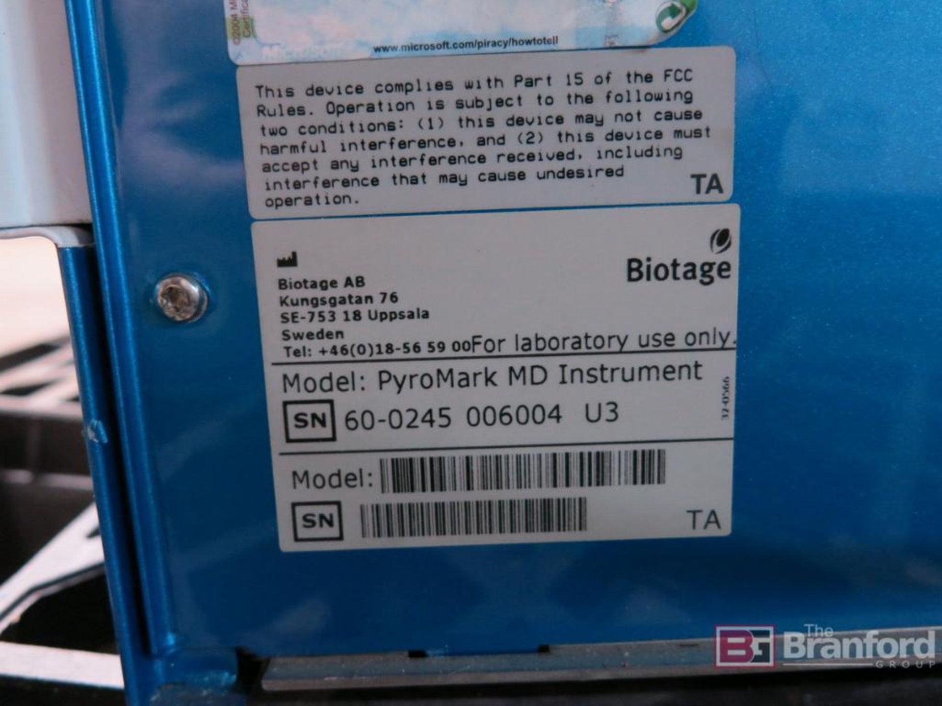 Biotage Model PyroMark MD Instruments Detection & Quantification DNA Sequence Instrument - Image 4 of 8
