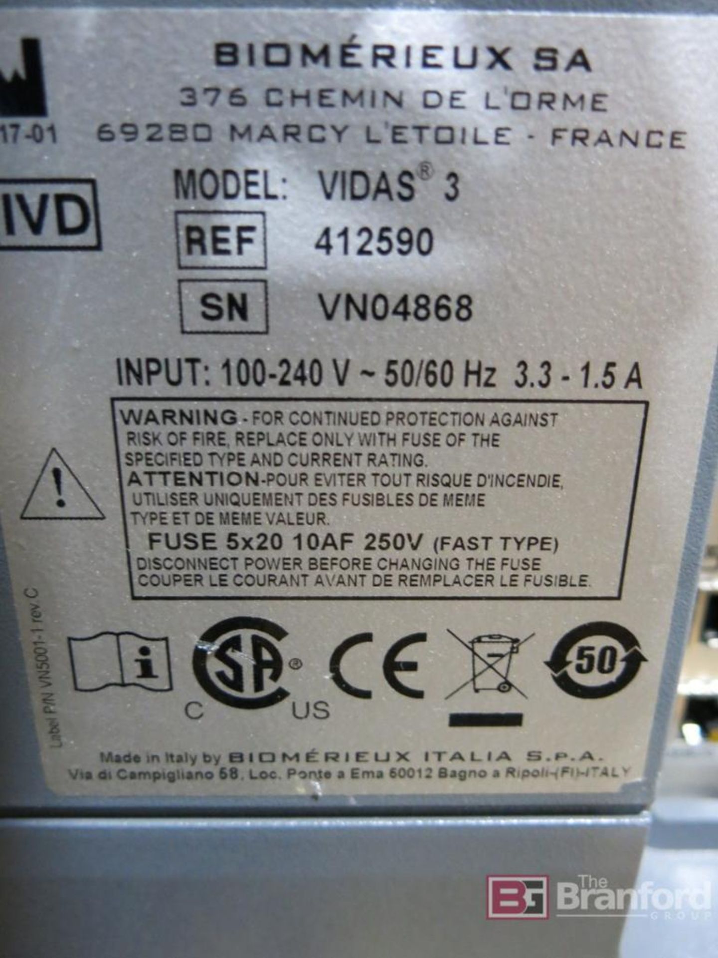 Biomerieux Vidas 3 Protein Analyzer - Image 5 of 5